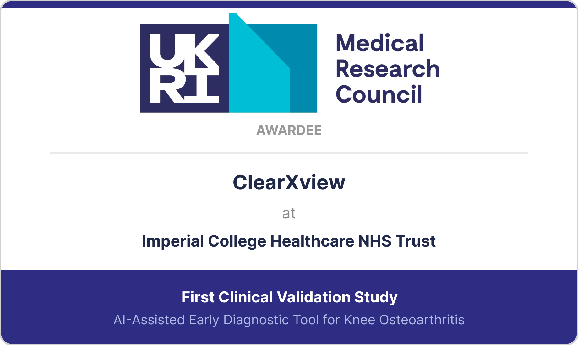 MRC — ClearXview at Imperial College Healthcare NHS Trust